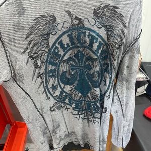Affliction reversible long sleeve